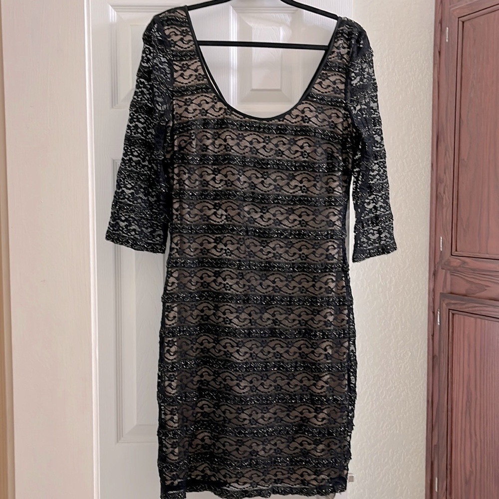 Guess LA, size 14, black with nude, worn once
